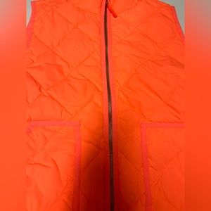 Neon orange puffer vest new with tags